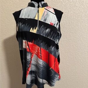 Abstract Pattern Sleeveless Top
